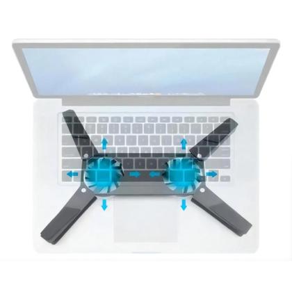 Imagem de Cooler Usb Base Resfriador Portátil Notebook Aparelhos Modem Cor Preto LED Preto