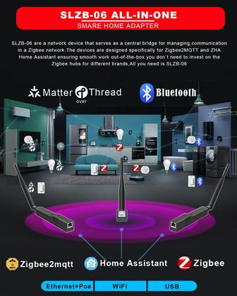 Imagem de Coordenador de gateway SMLIGHT SLZB-06 Zigbee 3.0 Ethernet/WiFi
