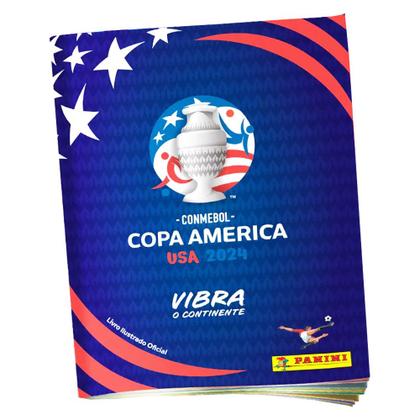Copa América USA 2024 Album Vazio Capa Mole + 120 Figurinhas - Panini Imagem de Copa América USA 2024 Album Vazio Capa Mole + 120 Figurinhas