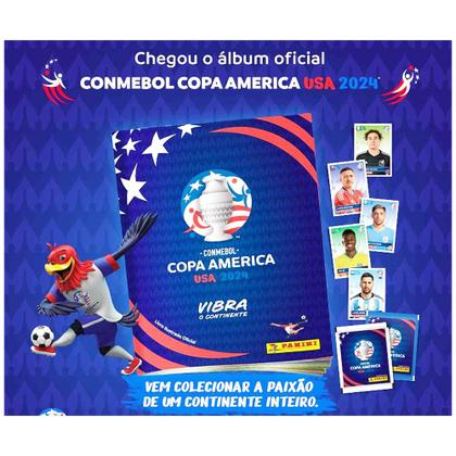 Copa América USA 2024 Album Vazio Capa Mole + 120 Figurinhas - Panini Imagem de Copa América USA 2024 Album Vazio Capa Mole + 120 Figurinhas