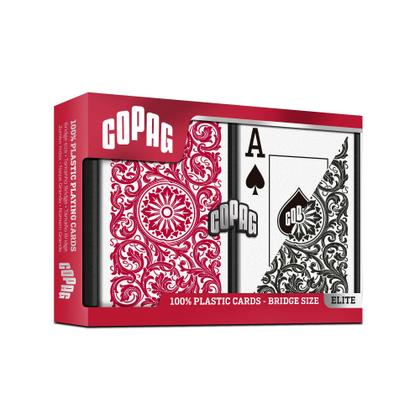 Imagem de Copag 1546 Design 100% Plastic Playing Cards, Bridge Size Red/Black Double Deck Set (Jumbo Index)