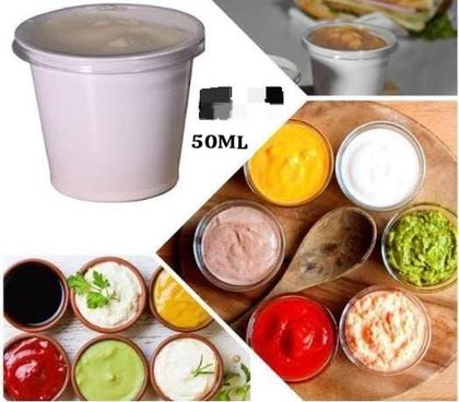 Imagem de Copinho 50ML c/tampa pote molho doces sobremesas P555