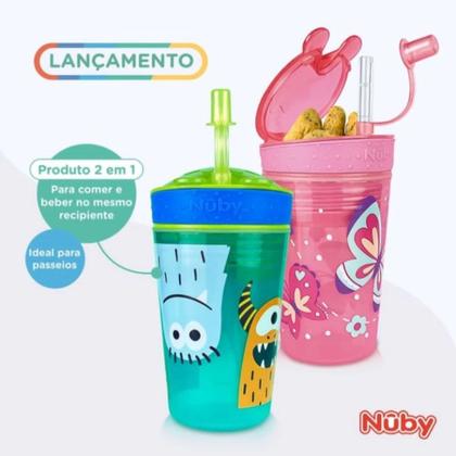 Imagem de Copo 2 em 1 com Canudo e Porta Snack Nûby 10436012