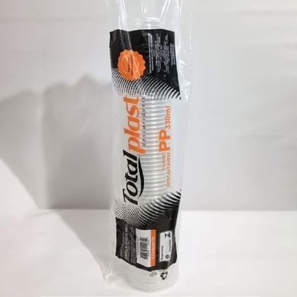 Imagem de Copo 300ml 330ml descartável liso chopp pp c/100 plástico