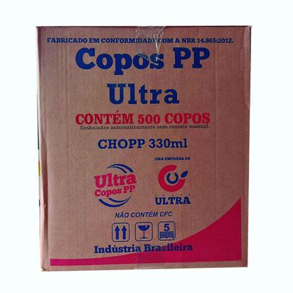 Imagem de Copo 300ml 330ml Descartável Liso Chopp Suco Refri Pp C/500