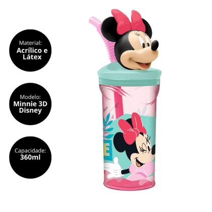 Imagem de Copo 3D Infantil Com Canudo Minnie Mouse Disney 360ml - Tuut