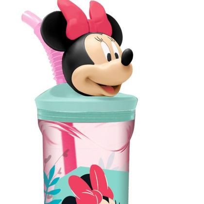 Imagem de Copo 3D Infantil Com Canudo Minnie Mouse Disney 360ml - Tuut