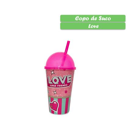 Imagem de Copo 550ml com Estampa de Princesa Tampa Sorvete e Canudo Ideal para Festas