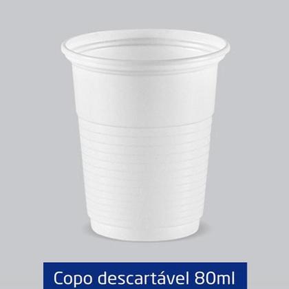 Imagem de Copo 80Ml Descartável 1000 Copos Branco Café Chá Copa