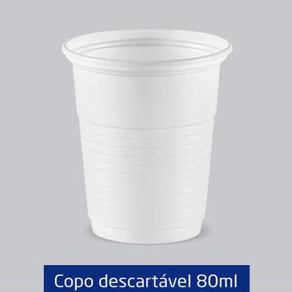 Imagem de Copo 80ml Descartável 1000 Copos Branco Café Chá Copaza