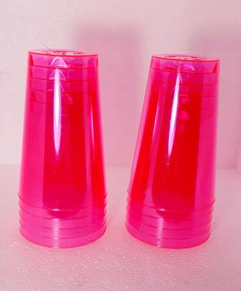 Imagem de Copo acrilico 200ml rosa neon c/10un.