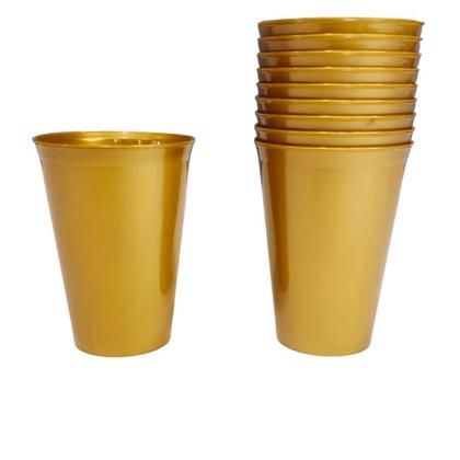 Imagem de Copo acrilico 300ml dourado c/10un.