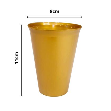 Imagem de Copo acrilico 300ml dourado c/10un.