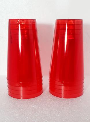 Imagem de Copo acrilico 300ml vermelho translucido c/10un.
