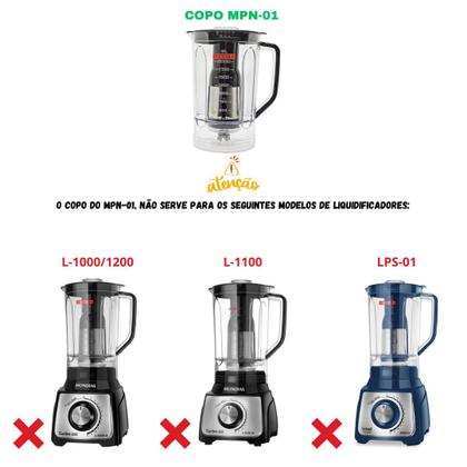 Imagem de Copo Acrílico Cristal Do Multiprocessador Da Mondial MPN-01