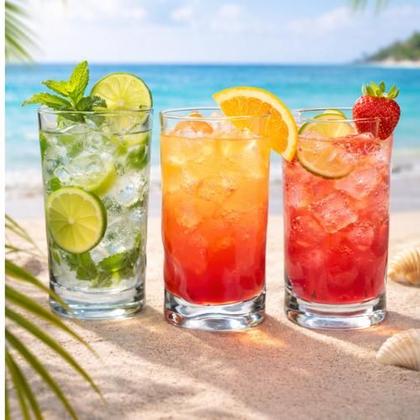 Imagem de Copo Amassadinho 310ml Copo De Long Drink Copo Alto 12ni