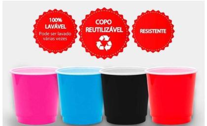 Imagem de Copo Americano Descartável Shot Tequila 30Ml Vermelho-150Un