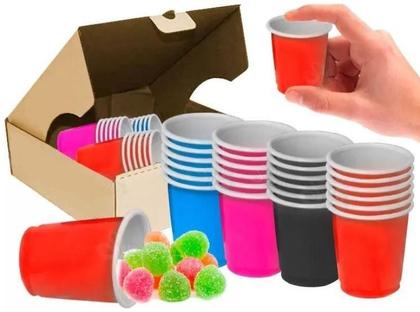 Imagem de Copo Americano Descartável Shot Tequila 30Ml Vermelho-150Un