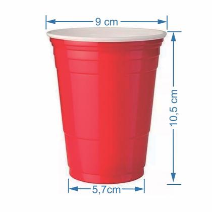 Imagem de Copo americano red cup beer pong descartável 50 un vermelho