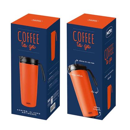 Imagem de Copo Antiqueda 450ml Coffee To Go - Laranja