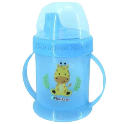 Imagem de Copo baby de plástico kids colors com tampa alça e bico chuquinha graduado 250ml