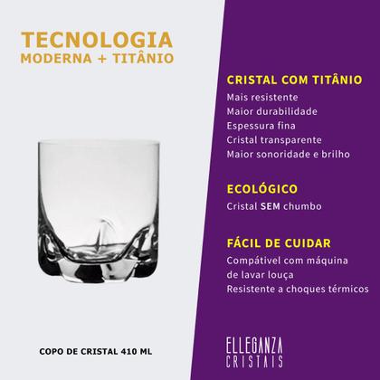 Imagem de Copo Baixo De Cristal Bohemia Para Whisky 410 ml Trio 2 Peças