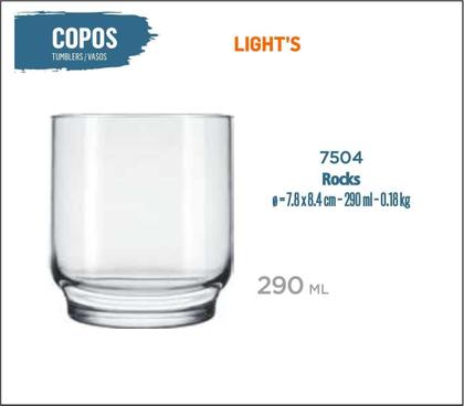 Imagem de Copo Baixo De Whisky Coquetel Vodka Lights 290Ml 02 Uni