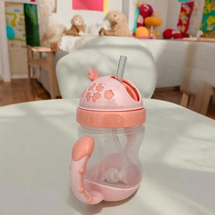 Imagem de Copo Bebê Transição e Treinamento Rosa Alça Anatômico 240ml