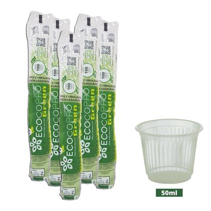 Imagem de Copo Biodegradável 50Ml Ecocoppo Green 100Un Kit 5