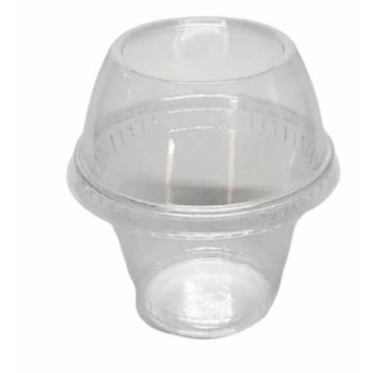 Imagem de Copo Bolha Plastico C/ Tampa Bolha 250ml G677 - 50 Unidades