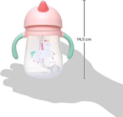 Imagem de Copo Buba Magic Unicórnio Treinamento Transição Com Canudo Alça e Bebê