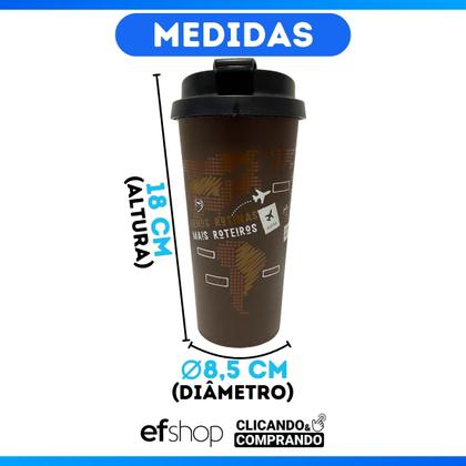 Imagem de Copo Café C/ Tampa Bucks 500ml Estampado Frases Profissões