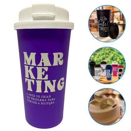 Imagem de Copo Café C/ Tampa Bucks 500ml Estampado Frases Profissões