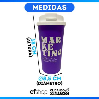 Imagem de Copo Café C/ Tampa Bucks 500ml Estampado Frases Profissões