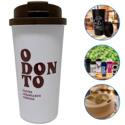 Imagem de Copo Café C/ Tampa Bucks 500ml Estampado Frases Profissões