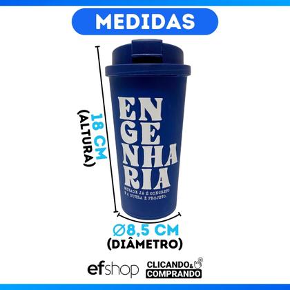 Imagem de Copo Café C/ Tampa Bucks 500ml Estampado Frases Profissões