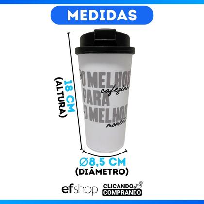 Imagem de Copo Café C/ Tampa Bucks 500ml Estampado Frases Profissões