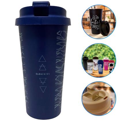 Imagem de Copo Café C/ Tampa Bucks 500ml Estampado Frases Profissões