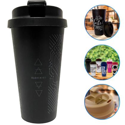 Imagem de Copo Café C/ Tampa Bucks 500ml Estampado Frases Profissões
