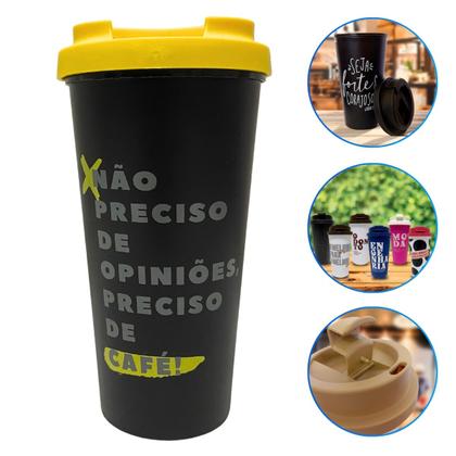 Imagem de Copo Café C/ Tampa Bucks 500ml Estampado Frases Profissões