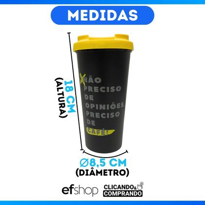 Imagem de Copo Café C/ Tampa Bucks 500ml Estampado Frases Profissões