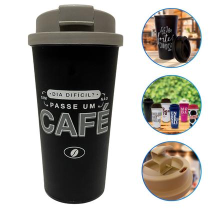 Imagem de Copo Café C/ Tampa Bucks 500ml Estampado Frases Profissões