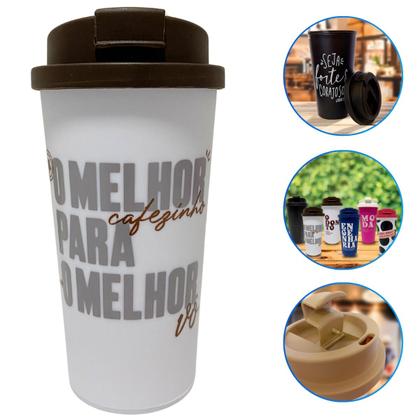 Imagem de Copo Café C/ Tampa Bucks 500ml Estampado Frases Profissões