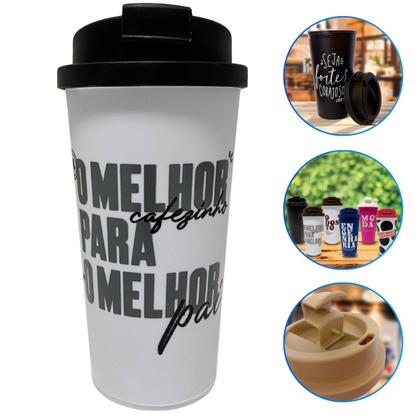 Imagem de Copo Café C/ Tampa Bucks 500ml Estampado Frases Profissões