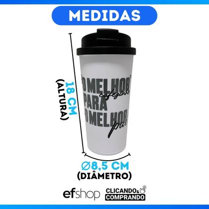 Imagem de Copo Café C/ Tampa Bucks 500ml Estampado Frases Profissões