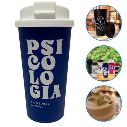 Imagem de Copo Café C/ Tampa Bucks 500ml Estampado Frases Profissões