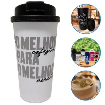 Imagem de Copo Café C/ Tampa Bucks 500ml Estampado Frases Profissões