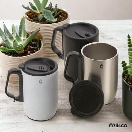 Imagem de Copo Caneca Térmica Aço Inox 350 Ml Para Café Chá Chocolate Com Tampa