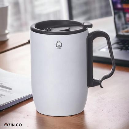 Imagem de Copo Caneca Térmica Aço Inox 350 Ml Para Café Chá Chocolate Com Tampa