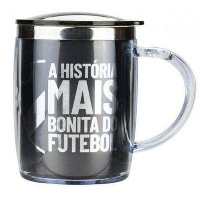 Imagem de Copo Caneca Térmica Cerveja com Tampa Presente Vasco 450ml 